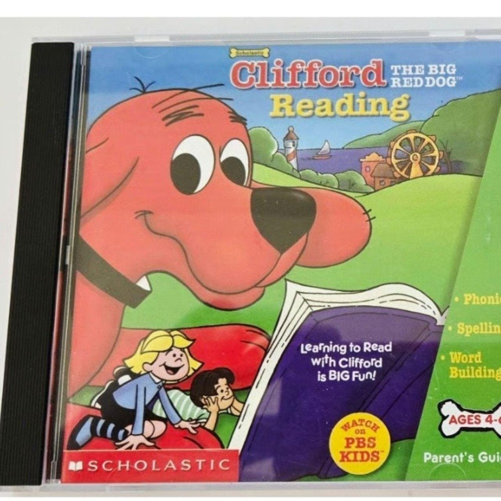 Scholastic Clifford The Big Red Dog Reading CD-ROM Phonics Spelling Educational